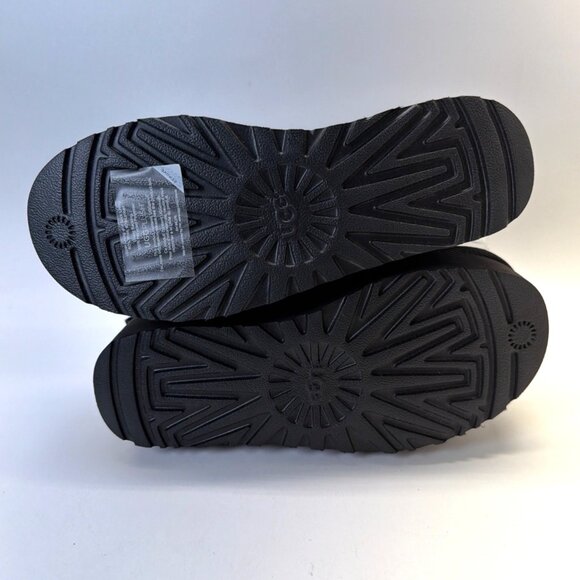 UGG Classic Ultra Mini Platform Boots Black Suede Winter Booties Women Size 5 - Picture 3 of 12